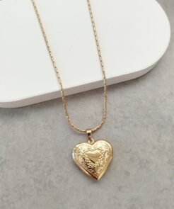 Γυναικείο κολιέ με μενταγιόν καρδιά–φωτογραφοθήκη