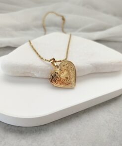 Γυναικείο κολιέ με μενταγιόν καρδιά–φωτογραφοθήκη