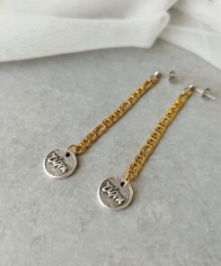 Σκουλαρίκια δίχρωμα τύχη