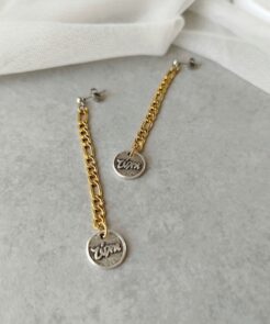 Σκουλαρίκια δίχρωμα τύχη