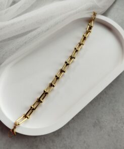 Βραχιόλι ατσάλινο σε χρυσό χρώμα