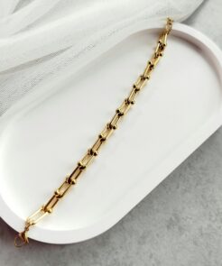 Βραχιόλι ατσάλινο σε χρυσό χρώμα