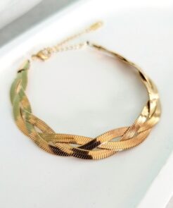 Βραχιόλι ατσάλινο χρυσό