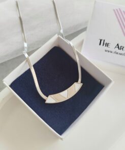 Κολιέ Ατσάλινη Αλυσίδα και Πλακέτα