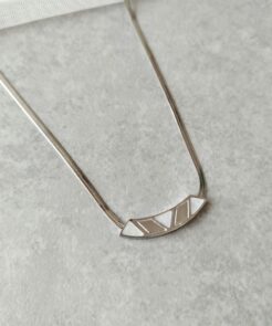 Κολιέ ατσάλινη αλυσίδα και πλακέτα