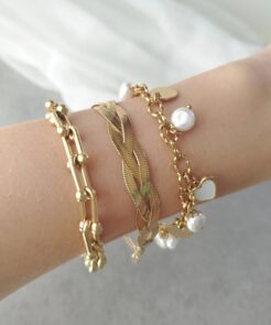 Βραχιόλι ατσάλινο χρυσό