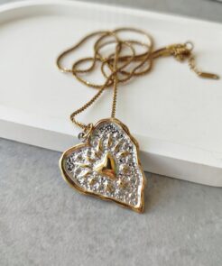 Κολιέ ατσάλινη αλυσίδα καρδιά