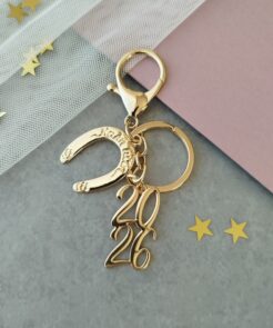 Γούρι μπρελόκ με πέταλο και κρίκο