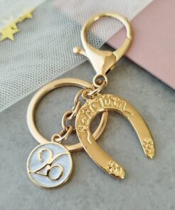 Γούρι μπρελόκ με πέταλο και κρίκο