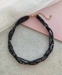 Κολιέ μαύρα κρύσταλλα