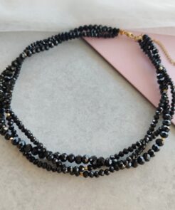 Κολιέ μαύρα κρύσταλλα