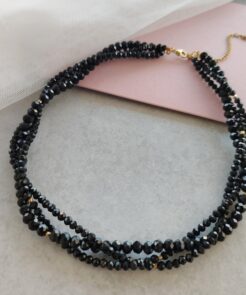 Κολιέ μαύρα κρύσταλλα