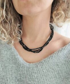 Κολιέ μαύρα κρύσταλλα
