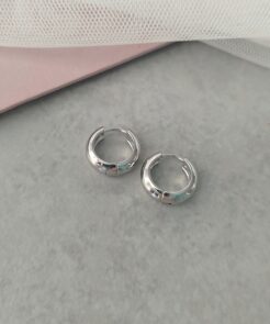 Σκουλαρίκια Ατσάλινα Mini Hoops Ασημί