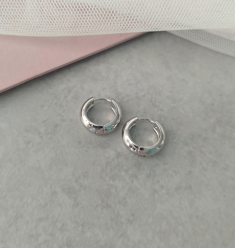 Σκουλαρίκια Ατσάλινα Mini Hoops Ασημί