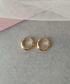 Σκουλαρίκια Ατσάλινα Mini Hoops Χρυσό