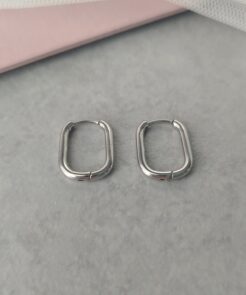 Κρικάκια Ατσάλινα Παραλληλόγραμμα Ασημί