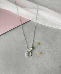 Κολιέ γούρι 2026 ασημί φλουρί και μάτι