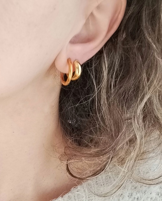 Σκουλαρίκια Ατσάλινα Κρικάκια - Image 2