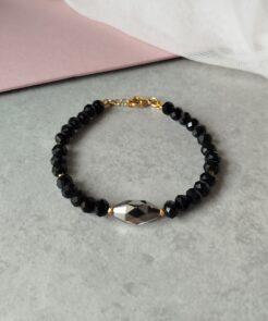 Βραχιόλι μαύρα κρύσταλλα