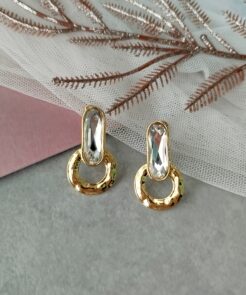 Σκουλαρίκια ατσάλινα χρυσά