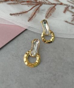 Σκουλαρίκια ατσάλινα χρυσά