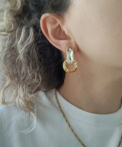 Σκουλαρίκια ατσάλινα χρυσά