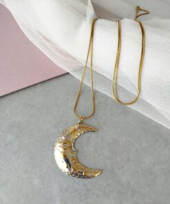 Κολιέ ατσαλι αλυσίδα φεγγάρι