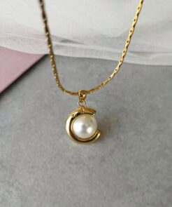 Κολιέ ατσαλινη αλυσίδα μενταγιόν