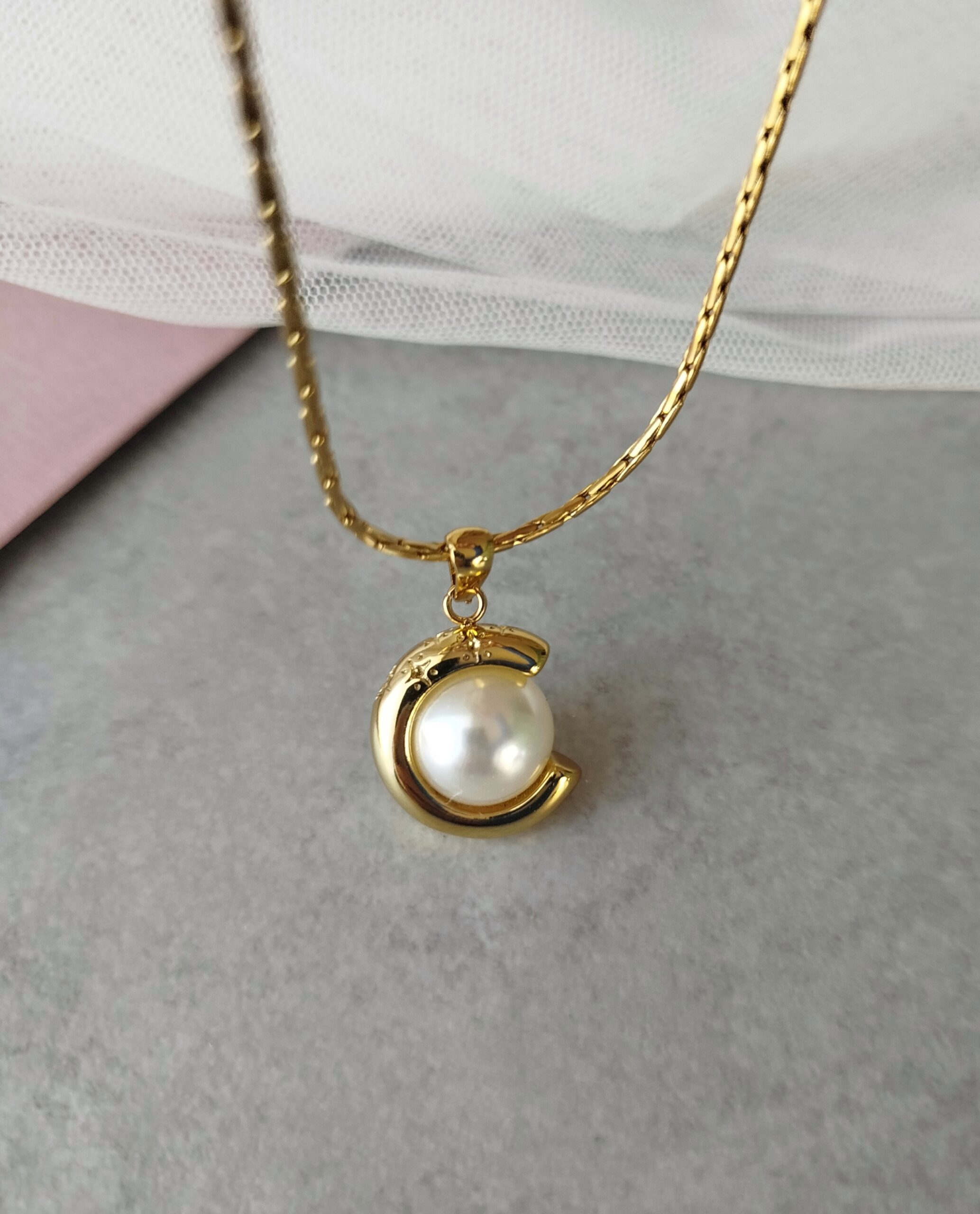 Κολιέ ατσαλινη αλυσίδα μενταγιόν