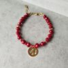 Βραχιόλι Κρύσταλλα σε Σκούρο Κόκκινο
