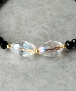 Βραχιόλι μαύρα κρύσταλλα