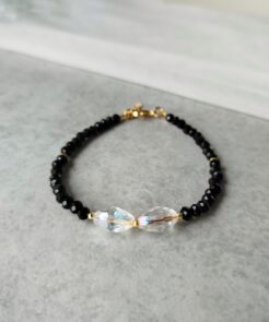Βραχιόλι μαύρα κρύσταλλα