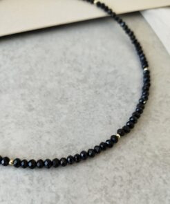 Alternative view of Κολιέ με Μαύρα Κρύσταλλα