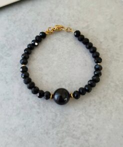 Βραχιόλι Μαύρα Κρύσταλλα
