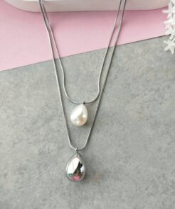 διπλό κολιέ πέρλα