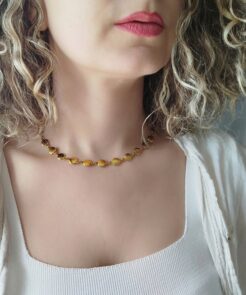 Alternative view of Κολιέ Harmony με Δίσκους από Επιχρυσωμένο Ατσάλι