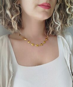 Κολιέ golden mini hearts