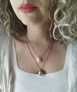 διπλό κολιέ πέρλα