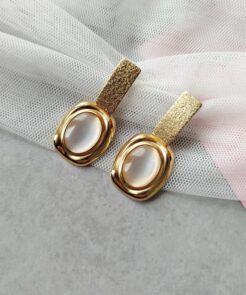 Σκουλαρίκια χρυσό ιβουάρ
