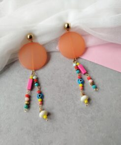 Σκουλαρίκια μακριά πολύχρωμα