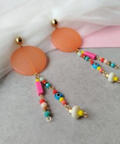 Σκουλαρίκια μακριά πολύχρωμα