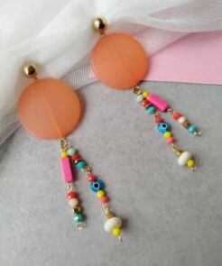 Σκουλαρίκια μακριά πολύχρωμα