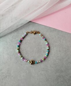 βραχιόλι παστέλ πολύχρωμα κρύσταλλα