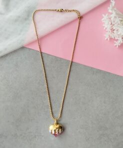 Κολιέ ατσάλι μενταγιόν καρδιά