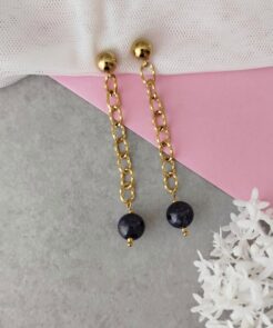 Σκουλαρίκια κρεμαστά χρυσόλιθος