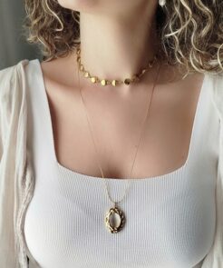 Alternative view of Ατσάλινη Αλυσίδα με Μενταγιόν Melina