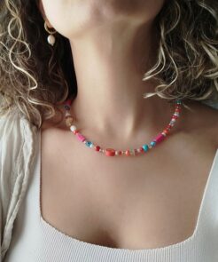 Alternative view of Κολιέ Πολύχρωμο Happy Necklace