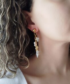 Alternative view of Σκουλαρίκια Μακριά με Σταυρούς από Φίλντισι