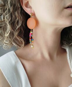 Σκουλαρίκια μακριά πολύχρωμα